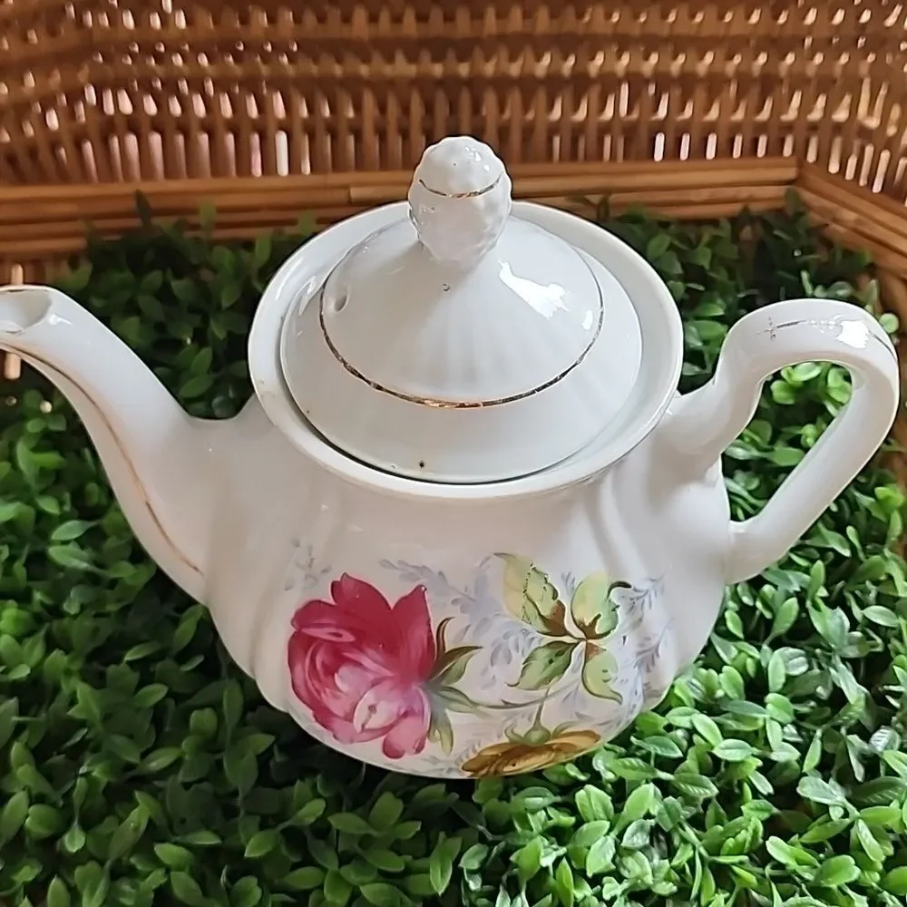 Vintage Floral Teapot Vintage Japan